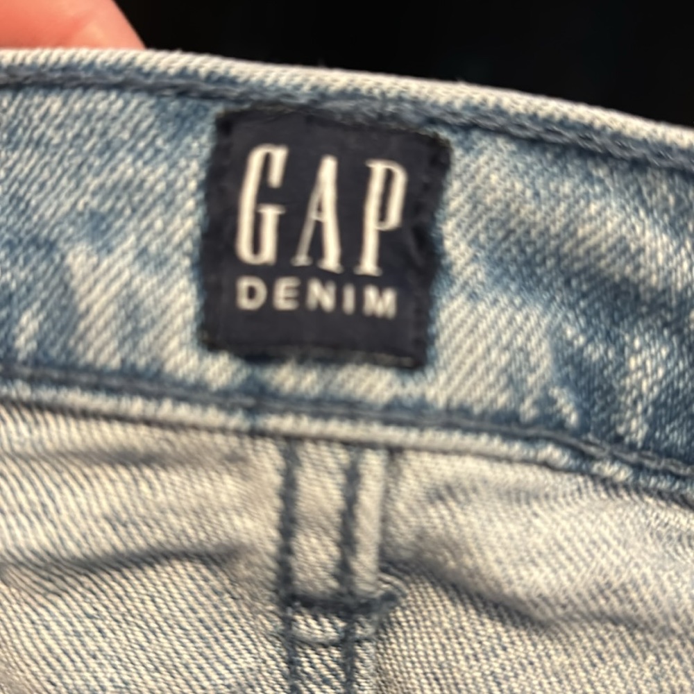 Gap Denim Multi Color Denim Button Front Skirt Si… - image 4
